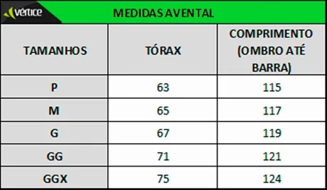 Avental de Segurança Laranja Vértice Nylon Emborrachado 100% Impermeável 1,20 X 0,70 CA 46468 Risco Químico Tipo 6