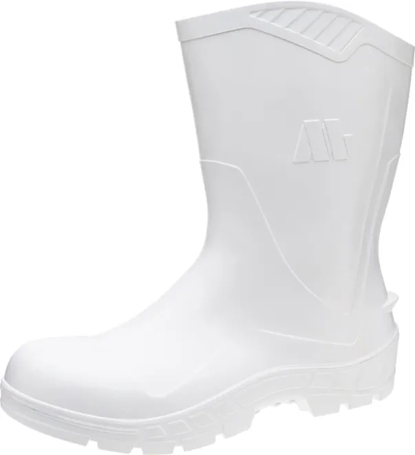 Bota de Pvc Marluvas All Work 100AWORKF-CM-BR-A Branca Cano Médio Bico de Aço CA 48257