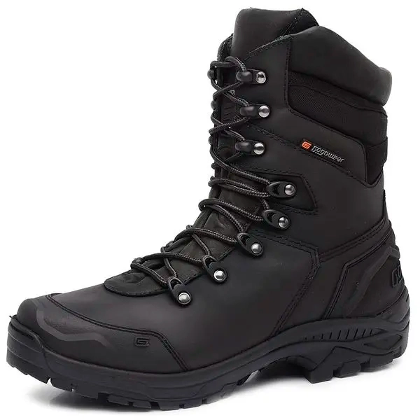 Bota de Segurança Tática Militar Gogowear Bope RS 100% Couro Preta Cano Alto