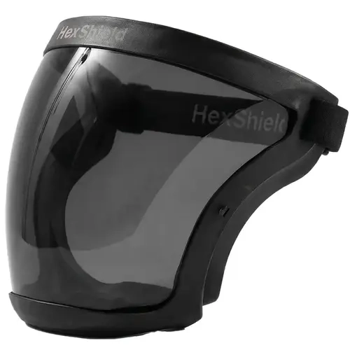Protetor Facial Anatômico HexPro HexShield Home Chrom Lente Cinza + 10 Filtros KN95 CA 49.438
