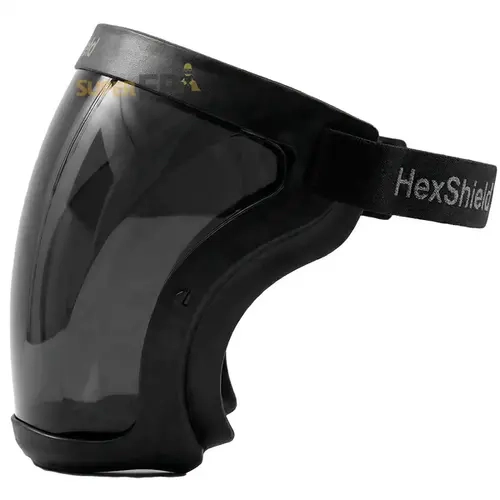 Protetor Facial Anatômico HexPro HexShield Home Chrom Lente Cinza + 10 Filtros KN95 CA 49.438