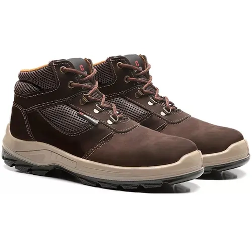 Bota de Segurança Denver Pro Bracol 4031DENN4400LL Marrom Café Em Vaqueta Nobuck Bico de Pvc CA  40872