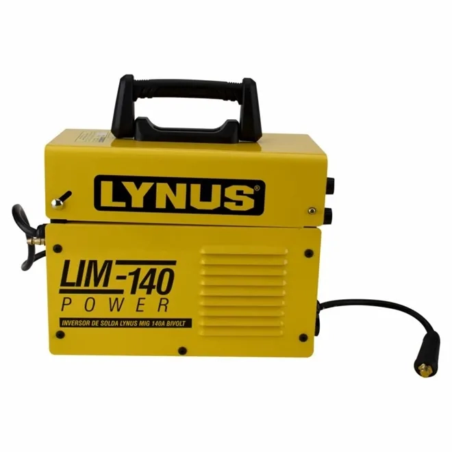 Máquina Inversora de Solda Multiprocessos MIG/ TIG/ MMA 140A Bivolt Lynus Power LIM-140