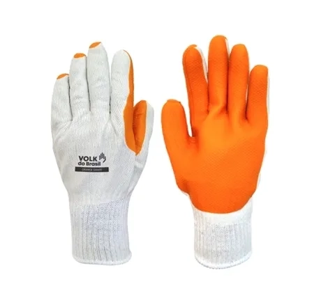 Luva de Segurança Orange Smart Volk com Resistência Mecânica e Térmica 250° CA 46816 - Caixa com 12 Pares