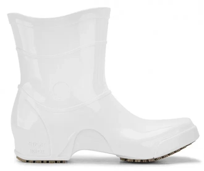 Bota Ocupacional Boot Sticky Shoes Solado em Borracha vulcanizada Antiderrapante Branca CA 46069