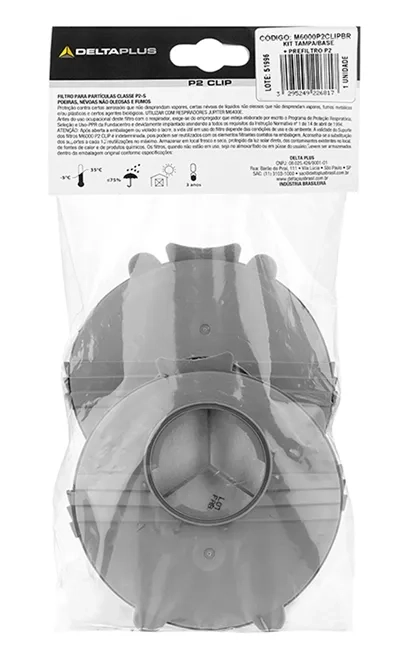 Filtro P2 Para Máscara Semi-Facial Jupiter Delta Plus M6000 P2 Clip para Poeiras, Névoas e Fumos