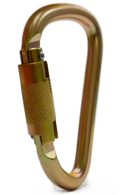 Mosquetão Tipo Pera em Aço HMS 50KN  Sideup Trava Automática