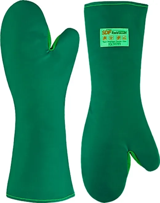 Luva de Proteção Térmica Mão de Gato Verde Até 350º Rio Valley Radiant Heat  45 CM CA 28688