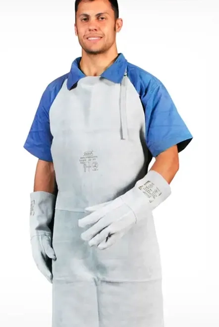 Avental Em raspa, 120 x 70 cm Zanel AV-12070SE sem emendas, com tiras em raspa e fivelas metálicas CA 13989