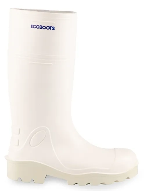 Bota de Segurança em PU Ecoboots 91BPUL100 Polytech Branca e Gelo Com Bico Composite CA 34233