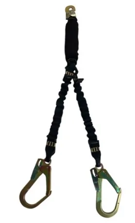 Talabarte Duplo em Y em Kevlar Resistente a Alta Temperatura MSA Thermatek 1,20 Metros Com Absorvedor de Energia e Gancho 55MM