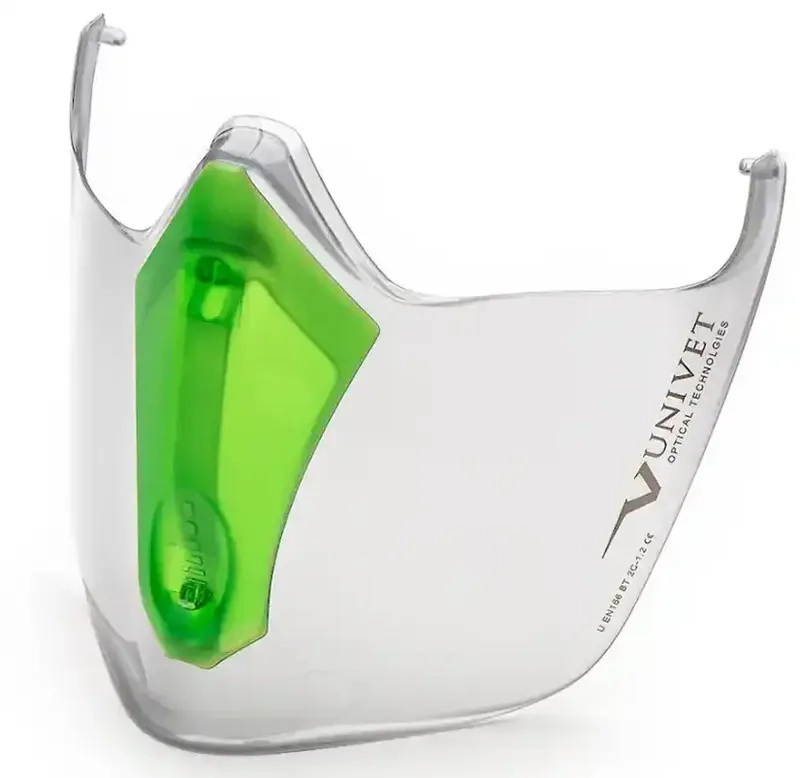 Protetor Facial Balístico Univet para Óculos 6X3 Policarbonato Acoplável Alto Impacto 6X3F CA 38.387