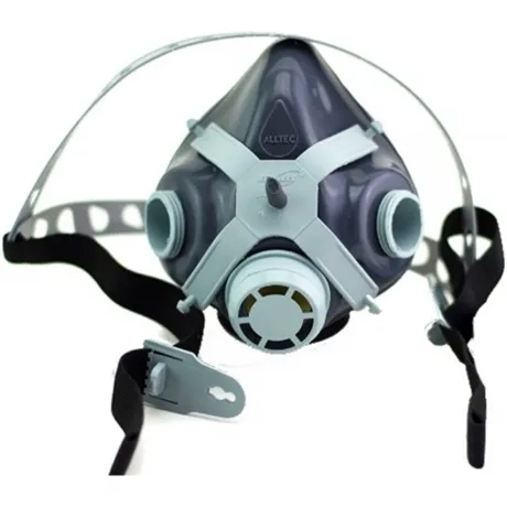Máscara Contra Gases 1/4 Facial Alltec 2002 para 2 Filtros CA 33596