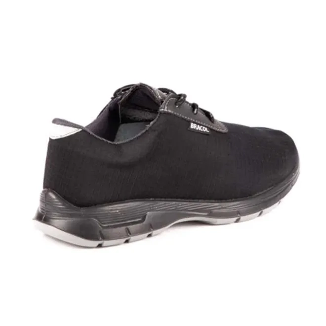 Tênis de Proteção Preto Estilo Esportivo Bracol 4017BGAT6600LU em Nylon Hidrorepelente com Bico de Conformação CA 43909