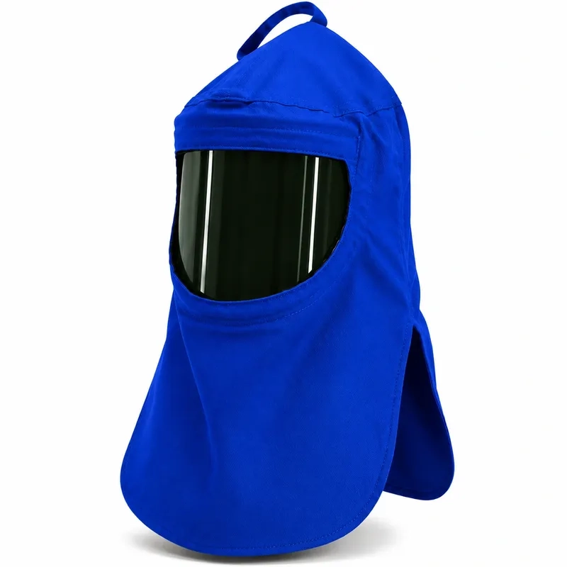 Capuz para Arco Elétrico Leal Tipo Carrasco Risco 4 Azul Royal com Visor Verde CA 49406