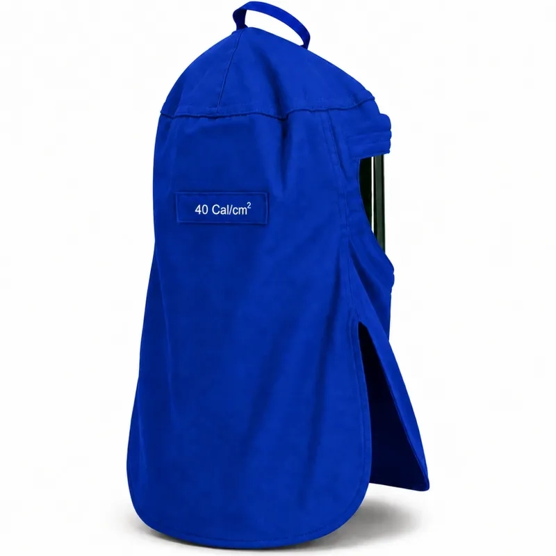Capuz para Arco Elétrico Leal Tipo Carrasco Risco 4 Azul Royal com Visor Verde CA 49406