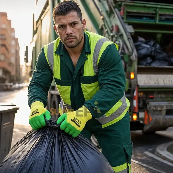 Luva Green Fit Volk Látex Corrugado Proteção Mecânica e Térmica 250°C 10.04.030.03 CA 48461