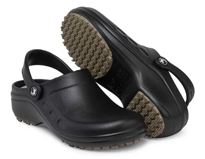 Calçado Ocupacional Crocs Sticky Shoes CLOG SSC Eva Preto Com Palmilha Antimicrobiana CA 49860