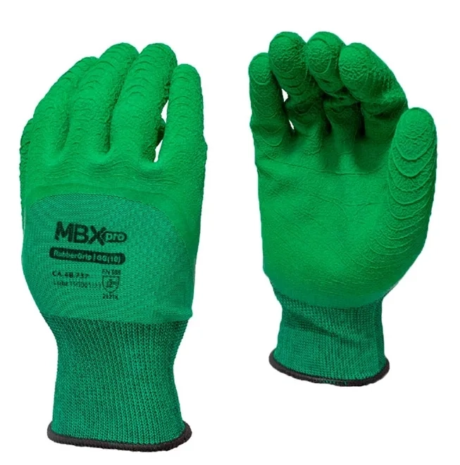 Luva de Segurança Rubbergrip MBX Medix com Revestimento 3/4 em Látex para Proteção Contra Riscos Mecânicos Resistente à Corte e Abrasão CA 48737