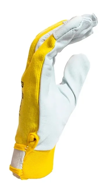 Luva de Vaqueta CouroTex MBXPRO  Com Dorso Ventilado Resistente e Punho Fechamento em Velcro CA 48924