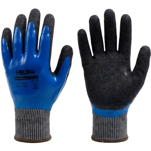 Luva de Proteção ao Corte Nível 5 NitrilC5 MBXpro  Impermeável, Banho Nitrílco Total CA 48745