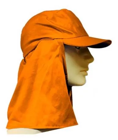 Boné Árabe em Brim Com Aba Cor Laranja Fechamento em Velcro Marca Brascamp CA 49731