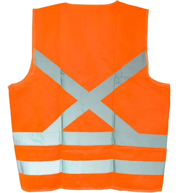 Colete Refletivo Imbat cr-l1 Laranja Fluorescente Com 1 Bolso - 100% Poliéster