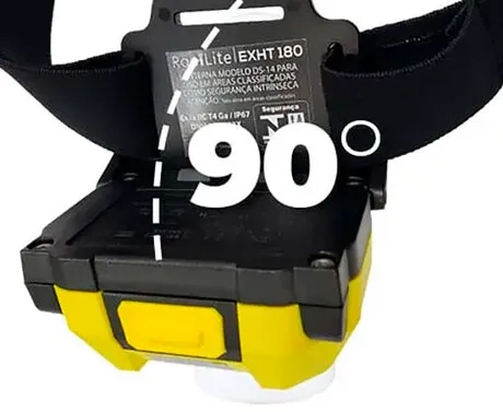 Lanterna de Cabeça RacLite EXHT180  Antiexplosão, Resistente 216 lumens Zona 0 Certificada Inmetro