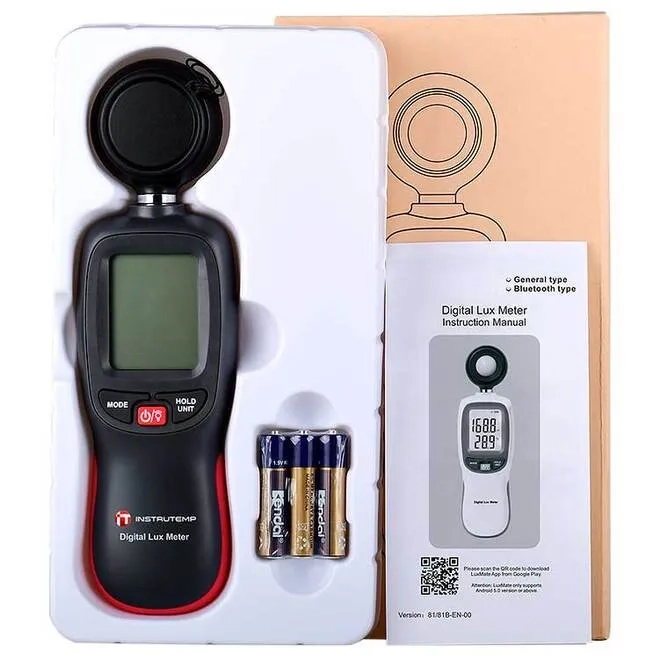Luximetro Digital 200000 Instrutemp ITLD400B Com Bluetooth e Led