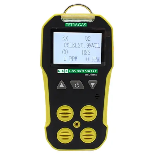Detector de Gás 4 Gases Portátil Gas and Safety Tetragas O2, LEL, CO, H2S