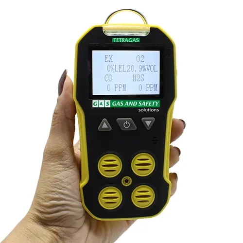 Detector de Gás 4 Gases Portátil Gas and Safety Tetragas O2, LEL, CO, H2S