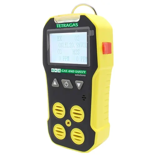 Detector de Gás 4 Gases Portátil Gas and Safety Tetragas O2, LEL, CO, H2S