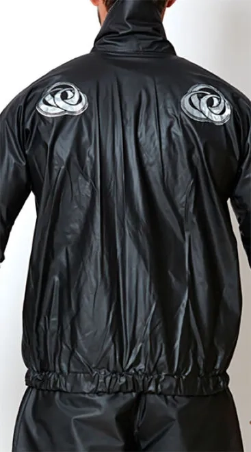 Conjunto Motoqueiro Moto Race 100% Impermeável Brascamp Preto Blusão CA 28481 e Calça 28482