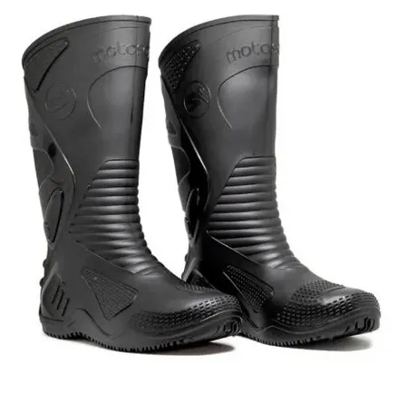 Kit Motoqueiro Conjunto Moto Race Brascamp + Bota Motosafe Bracol Preta  100% Impermeável