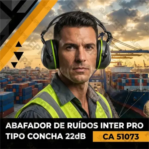 Abafador de Ruído Tipo Concha Camper Inter Pro Atenuação 22DB Super Leve e Confortável CA 51073