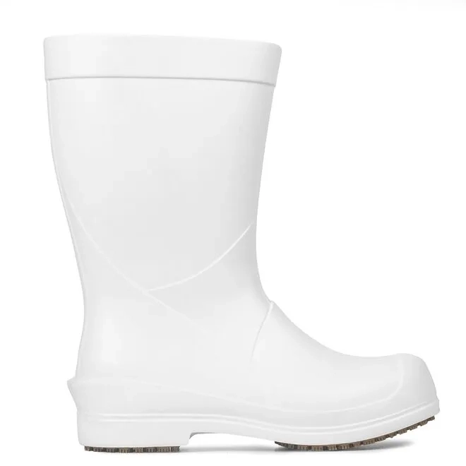 Bota Cano Longo Ocupacional Branca Stick Shoes FEB II Térmica, Impermeável e Com Solado Grip Antiderrapante CA 50111/51814