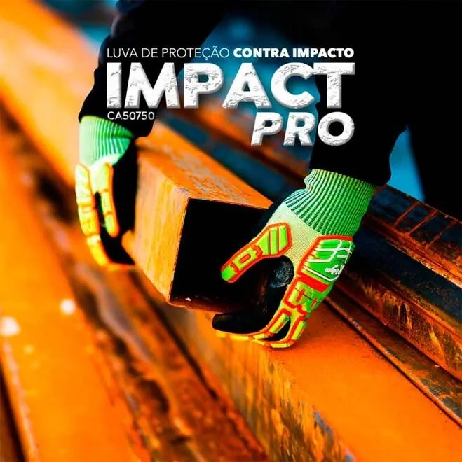 Luva de proteção Impact Pro 70-303 Kalipso Proteção Anti-impacto TPR Corte e Térmica CA 50750