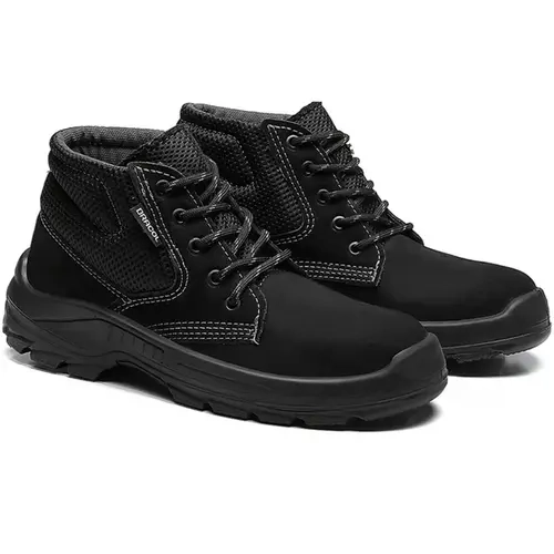 Bota de Segurança em Couro Nobuck Preto Com Cadarço Bracol Dubai BAE 4031BAEN4400LL Bico PVC CA 40872
