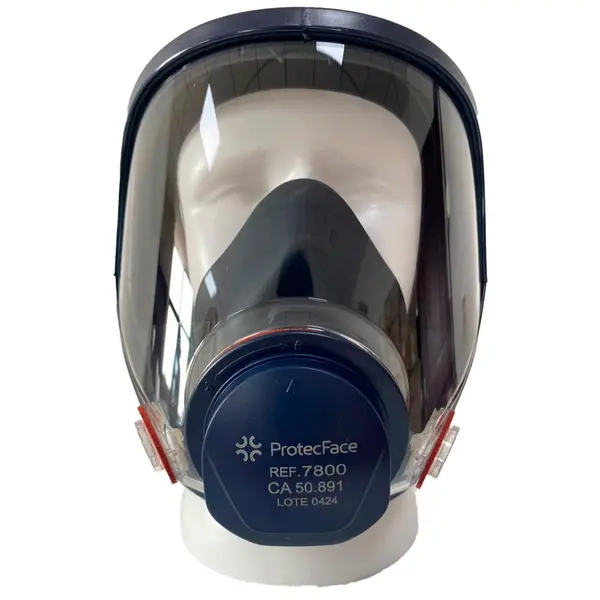 Respirador Facial Inteiro Protec Face7800 Antiembaçante Em silicone Conforto e Ótima Vedação CA 50891