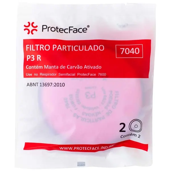 Filtro Mecânico Combinado  P3 + VO Protec Face Carvão Ativado Compatéivel Com as Máscaras 7600 E 7800 - PAR