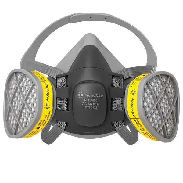 Respirador Semi Facial 7600 Protec Face Para 2 Filtros Tamanhos M e G - CA 48816