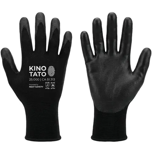 Luva Next Safety Kino Tato 25.000  Em Nylon Com Banho Pu Ótima Sensibilidade Ca 51313