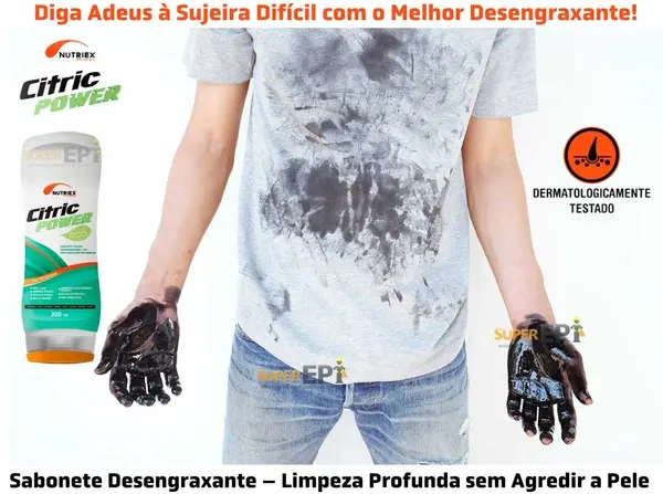 Sabonete Líquido Desengraxante Citric Power Eco Nutriex 200ml Sem Fragrância Remover Sujeiras Pesadas das Mãos