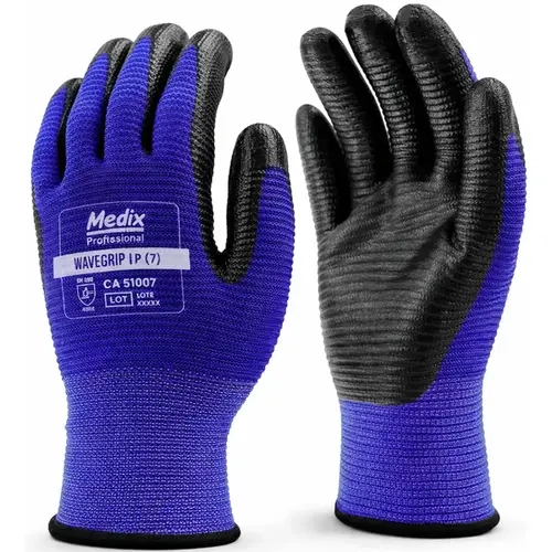 Luva Medix Wave Grip em Fibras Sintéticas e Palma Banhada Com Nitrilo CA 51007