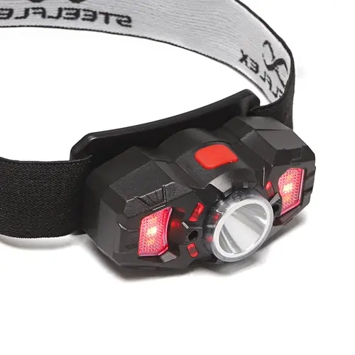 Lanterna Para Capacete Steelflex Steellight 1204 STF-CPTA44617 Com 2 Leds Branco e Vermelho e