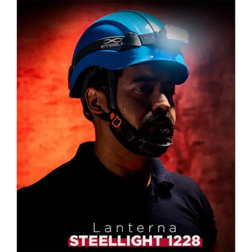 Lanterna de Cabeça Steelflex Steellight 1228 Led 400 Lúmens -Bateria 3 Horas STF-CPTA44618