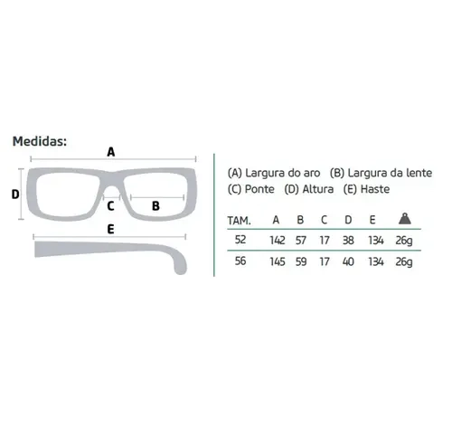 Óculos Segurança Grau ID Safety Modelo ID 105 Cristal Tam 56 CA 48015