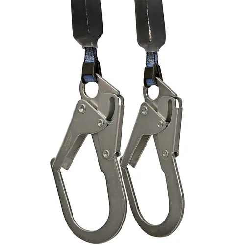 Trava Quedas Retrátil Duplo Steelflex Para Baixas Alturas 1,8 Metros Em Fita Dyneema Anticorte STF-CQTQ0172T