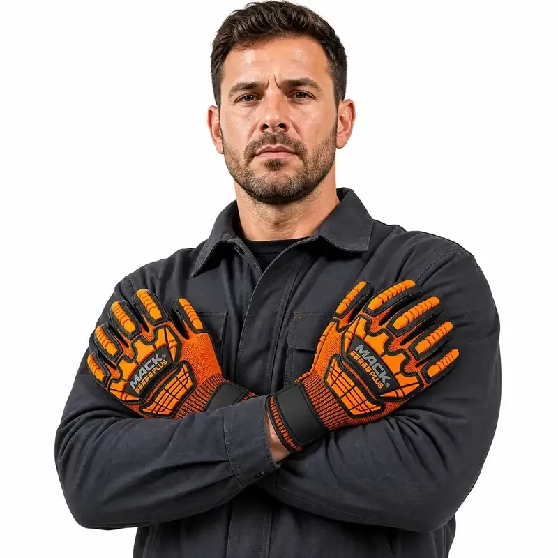 Luva Anti-Impacto Next Safety Mack Plus 70.100 Palma Spandex Antiderrapante Ca 51.530