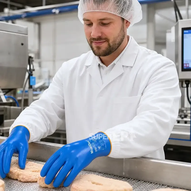 Luva ATG MaxiDex Virosan 74000 Nitrilica Barreira Viral Certificada ISO 374-5 CA 51747